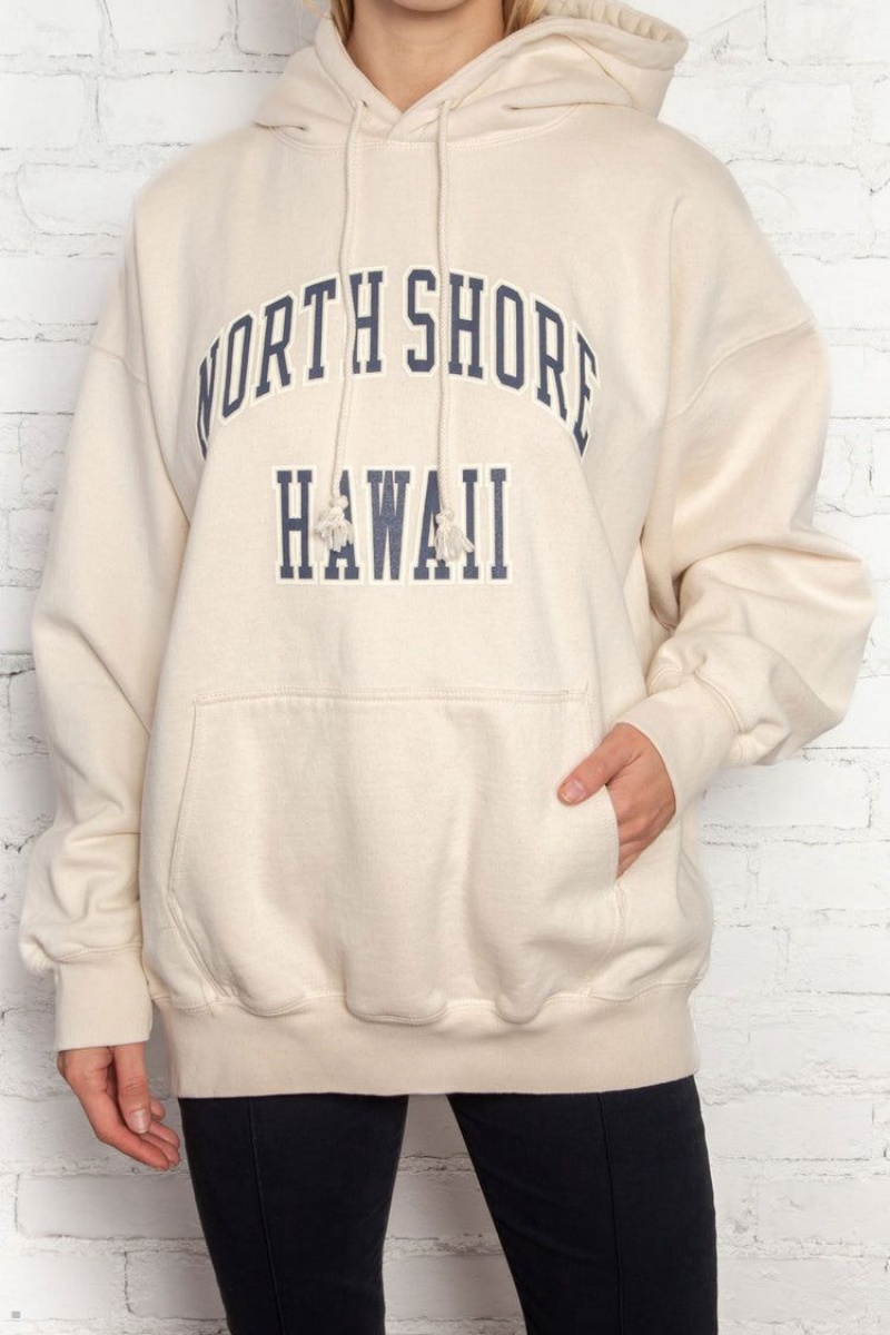 Sweat a Capuche Brandy Melville Christy North Shore Hawaii Blanche | SYG-94767114